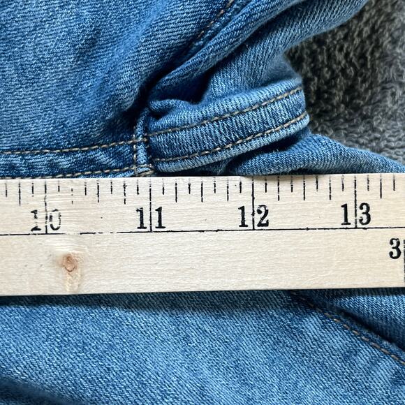 Judy Blue Boyfriend Jeans Womens Size 14W Blue Medium Wash Denim Frayed Raw Hem - Picture 12 of 14